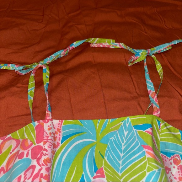 NWOT Lily Pulitzer Tie Shoulder Sundress Multicolored Print Girls Size 12 - Picture 5 of 8